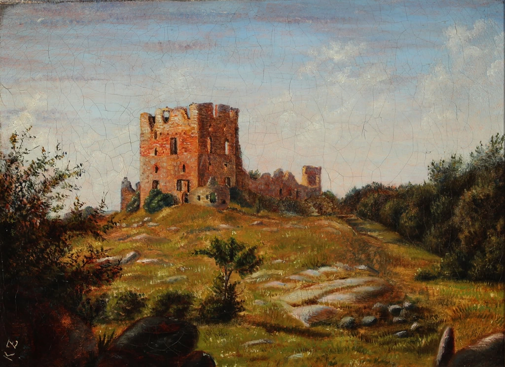 Kristian Zahrtmann - Rovine del castello di Hammershus, 1864